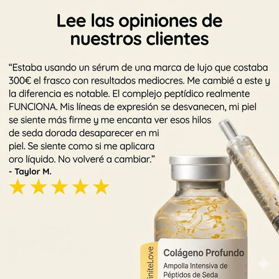 Ashley Silk — Ampolla de Pépticos de Seda y 30 Péptidos Efecto Tensor Visible Sin Agujas · 30 ml